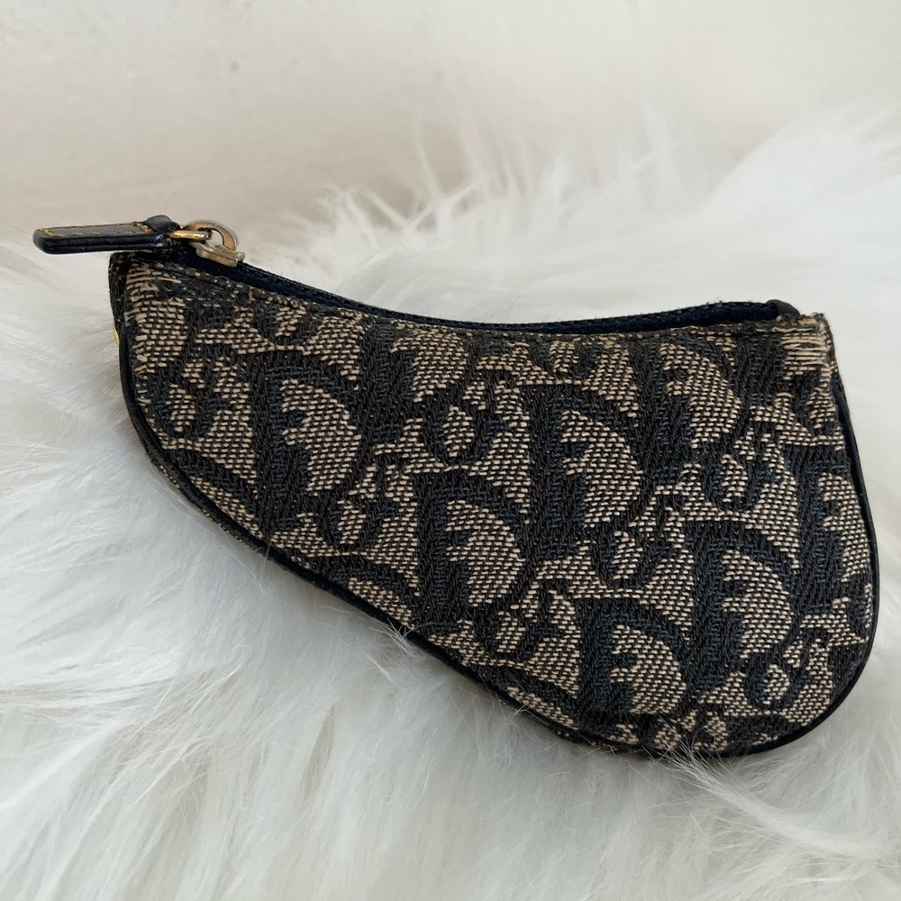 Christian Dior Trotter Coin Purse Oblique Saddle Vintage - Picture 3 of 15